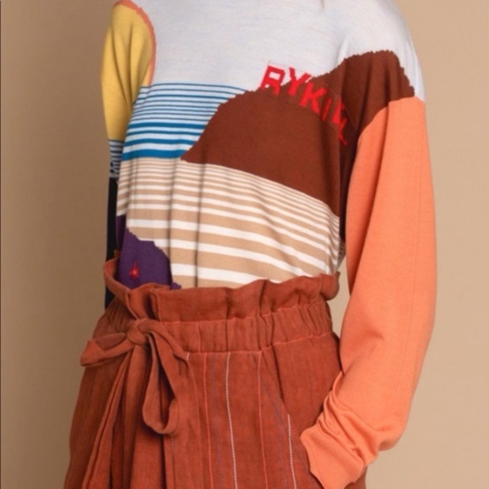 As-Is Sonia Rykiel Intarsia graphic wool jumper sweater